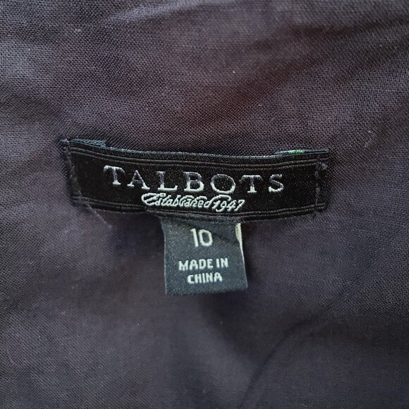 Talbots, 100% cotton black tiered ruffle sleeveless dress - Picture 8 of 8